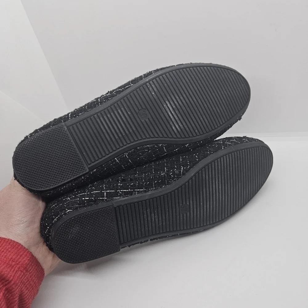 Patrizia black boucle chain loafers EU 37 US 6.5-7